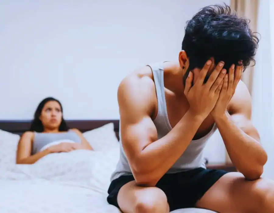 Image of upset man in need of erectile dysfunction treatment Lancashire